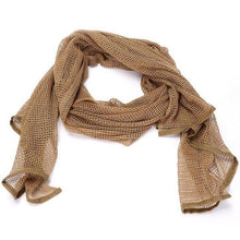 Load image into Gallery viewer, Men Tactical Military Keffiyeh Net Mesh Neck Scarf Shemagh Head Wrap Face Scarf Bandana Outfit Headband Black Motorcycle Balaclava Winter Sport Fishing Fleece Neck Warmer Windproof Dustproof Face Mask Scarf Men Hunting Skis Hiking