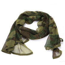 Load image into Gallery viewer, Men Tactical Military Keffiyeh Net Mesh Neck Scarf Shemagh Head Wrap Face Scarf Bandana Outfit Headband Black Motorcycle Balaclava Winter Sport Fishing Fleece Neck Warmer Windproof Dustproof Face Mask Scarf Men Hunting Skis Hiking