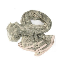 Load image into Gallery viewer, Men Tactical Military Keffiyeh Net Mesh Neck Scarf Shemagh Head Wrap Face Scarf Bandana Outfit Headband Black Motorcycle Balaclava Winter Sport Fishing Fleece Neck Warmer Windproof Dustproof Face Mask Scarf Men Hunting Skis Hiking