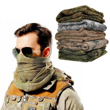 Load image into Gallery viewer, Men Tactical Military Keffiyeh Net Mesh Neck Scarf Shemagh Head Wrap Face Scarf Bandana Outfit Headband Black Motorcycle Balaclava Winter Sport Fishing Fleece Neck Warmer Windproof Dustproof Face Mask Scarf Men Hunting Skis Hiking