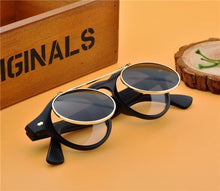Load image into Gallery viewer, Men Vintage Flat Top Goggles Round Design Metal Retro Glasses For Men & Women Flip Up Sun Glasses New Colourful Fashionable Sunglasses For Men & Women