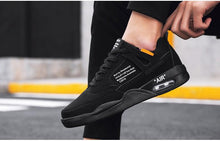 Load image into Gallery viewer, Men White Casual Leather Fashion Sneakers Breathable Sports Running Shoes Leather Running Sport Air Cushion Outdoor Training Sneakers High Quality Design