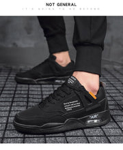 Load image into Gallery viewer, Men White Casual Leather Fashion Sneakers Breathable Sports Running Shoes Leather Running Sport Air Cushion Outdoor Training Sneakers High Quality Design