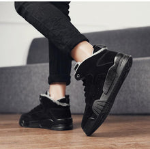 Load image into Gallery viewer, Men Winter Comfortable Shoes Warm Fur Snow Boots Ankle Winter Boots For Men Plush Sneakers High-Top Outdoor Snow Boots Water Resistant Shoes Anti-Slip Fully Fur Lined Casual Lightweight Shoes
