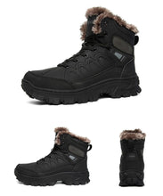 Load image into Gallery viewer, Men Winter Snow Boots Waterproof Leather Outdoor Hiqh Quality Boots Training Boots Non-Slip Warm Waterproof Mid Calf Shoes Outdoor Hiking Climbing Full Fur Lined Design