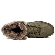 Load image into Gallery viewer, Men Winter Snow Boots Waterproof Leather Outdoor Hiqh Quality Boots Training Boots Non-Slip Warm Waterproof Mid Calf Shoes Outdoor Hiking Climbing Full Fur Lined Design
