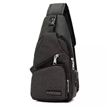Load image into Gallery viewer, Men Women Crossbody Shoulder Bag with USB Port