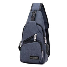 Load image into Gallery viewer, Men Women Crossbody Shoulder Bag with USB Port