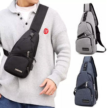 Load image into Gallery viewer, Men Women Crossbody Shoulder Bag with USB Port