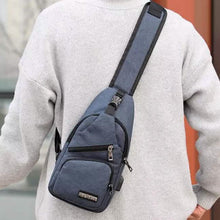 Load image into Gallery viewer, Men Women Crossbody Shoulder Bag with USB Port