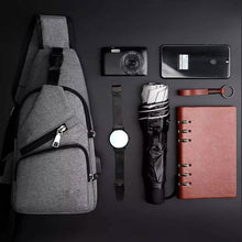 Load image into Gallery viewer, Men Women Crossbody Shoulder Bag with USB Port