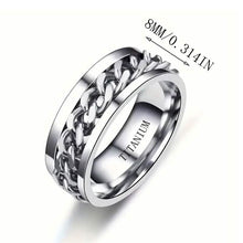 Load image into Gallery viewer, Men's 8mm Titanium Steel Ring