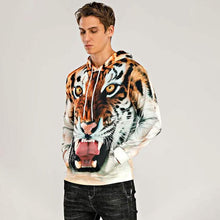 Load image into Gallery viewer, Men's Animal Patterned 3D Tiger Hoodie