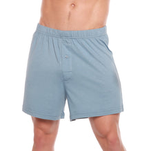 Load image into Gallery viewer, Men's Bamboo Viscose/Cotton Boxer Style Underwear Steel Blue Color - 5-pack