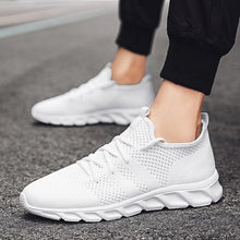 Load image into Gallery viewer, Mens Black Sneakers Casual Summer High Quality Mesh Sneakers Lightweight Breathable Mesh Sneakers Fashion Tennis Breathable Walking Gym Work Sneakers