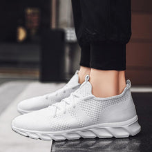 Load image into Gallery viewer, Mens Black Sneakers Casual Summer High Quality Mesh Sneakers Lightweight Breathable Mesh Sneakers Fashion Tennis Breathable Walking Gym Work Sneakers
