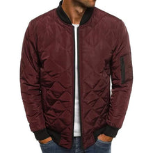 Load image into Gallery viewer, Men's Bomber Quilted Diamond Padded Jacket