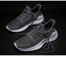 Load image into Gallery viewer, Mens Breathable White Trendy Sneakers Casual Design Light Walking Running Trainers Casual Breathable Mesh Men Running Shoes Walking Sneakers