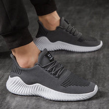 Load image into Gallery viewer, Mens Breathable White Trendy Sneakers Casual Design Light Walking Running Trainers Casual Breathable Mesh Men Running Shoes Walking Sneakers