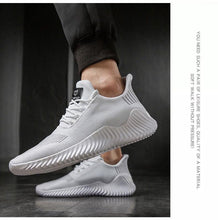 Load image into Gallery viewer, Mens Breathable White Trendy Sneakers Casual Design Light Walking Running Trainers Casual Breathable Mesh Men Running Shoes Walking Sneakers