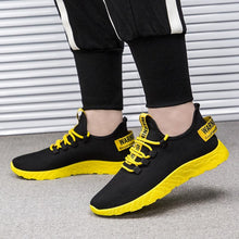 Load image into Gallery viewer, Mens Casual Shoes Sneakers Mens Breathable No-slip Air Mesh Lace Up Wear-Resistant Slip On Shoes Men's Tennis Walking Casual Shoes Black Sport Gym Breathable Sneakers
