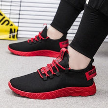 Load image into Gallery viewer, Mens Casual Shoes Sneakers Mens Breathable No-slip Air Mesh Lace Up Wear-Resistant Slip On Shoes Men's Tennis Walking Casual Shoes Black Sport Gym Breathable Sneakers