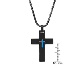 Load image into Gallery viewer, Men's IP Stainless Steel Cross Pendant