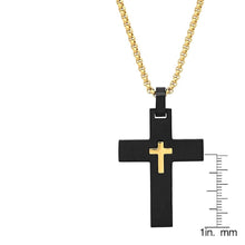 Load image into Gallery viewer, Men's IP Stainless Steel Cross Pendant