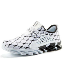 Load image into Gallery viewer, Mens Lightweight Breathable White Sneakers Casual Spring New Fashion Comfortable Walking Slip-On Sneakers Breathable Fashion Athletic Gym Casual Tennis Sneakers Modern Design Shoes