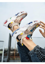 Load image into Gallery viewer, Mens Luxury Sneakers Casual Sports Trainer Race White Shoes Fashion Running Modern Sneakers Autumn Breathable Trendy Mens Walking Casual Sneakers