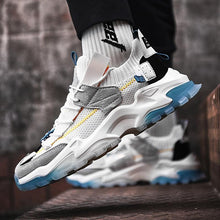 Load image into Gallery viewer, Mens Luxury Sneakers Casual Sports Trainer Race White Shoes Fashion Running Modern Sneakers Autumn Breathable Trendy Mens Walking Casual Sneakers