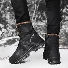 Load image into Gallery viewer, Mens Outdoor Sports Hiking Boots Wear Resisting Work Shoes Footwear Mountain Sport Mid-Cut Black Hiking Boots Outdoor Mountaineering Outdoor Winter Shoes