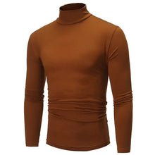 Load image into Gallery viewer, Men's Pure Color T-Shirt Thermal Mock Turtleneck Long Sleeve Tops
