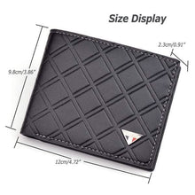 Load image into Gallery viewer, Men's RFID Genuine Leather Slim Trifold Wallet