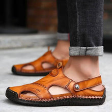 Load image into Gallery viewer, Men's Sandals Cowhide Breathable Casual Beach Walking Shoes