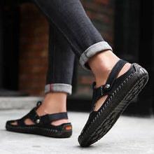 Load image into Gallery viewer, Men's Sandals Cowhide Breathable Casual Beach Walking Shoes