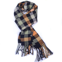 Load image into Gallery viewer, Men's Scarves Classic Arrival Winter Plaid Scarf Tassel Edge