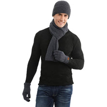 Load image into Gallery viewer, Men's Scaves and Beanie Hat Themal Gloves Set
