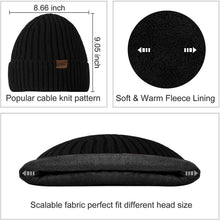 Load image into Gallery viewer, Men's Scaves and Beanie Hat Themal Gloves Set