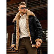 Load image into Gallery viewer, Men's Shearling Coat Winter Jacket