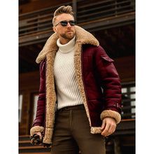 Load image into Gallery viewer, Men's Shearling Coat Winter Jacket