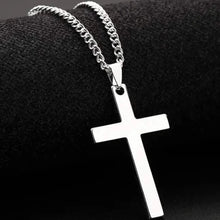Load image into Gallery viewer, Men's Simple Black Cross Pendant Necklace