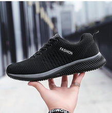 Load image into Gallery viewer, Mens Sport Running Sneakers Fashion Men Casual Shoes Breathable Shoes Walking Sneakers Men's Tennis Black Sneakers Trainers Mesh Flat Breathable Summer Walking Beach Mesh Design