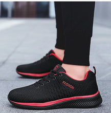 Load image into Gallery viewer, Mens Sport Running Sneakers Fashion Men Casual Shoes Breathable Shoes Walking Sneakers Men's Tennis Black Sneakers Trainers Mesh Flat Breathable Summer Walking Beach Mesh Design