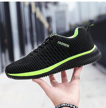Load image into Gallery viewer, Mens Sport Running Sneakers Fashion Men Casual Shoes Breathable Shoes Walking Sneakers Men's Tennis Black Sneakers Trainers Mesh Flat Breathable Summer Walking Beach Mesh Design
