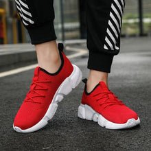 Load image into Gallery viewer, Mens Sport Sneakers Casual Fashion New Light Breathable Red Mesh High Quality Comfortable Running Shoes Men Casual Breathable Walking Sport Athletic Sneakers Gym Tennis Slip On Lightweight Mens Sneakers