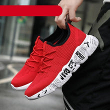 Load image into Gallery viewer, Mens Sport Sneakers Casual Fashion New Light Breathable Red Mesh High Quality Comfortable Running Shoes Men Casual Breathable Walking Sport Athletic Sneakers Gym Tennis Slip On Lightweight Mens Sneakers