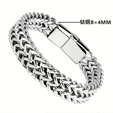 Load image into Gallery viewer, Men's Stainless Steel Braided Bracelet with Magnetic Clasp