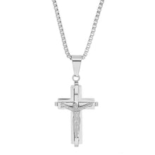 Load image into Gallery viewer, Men's Stainless Steel Crucifix Pendant