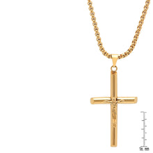 Load image into Gallery viewer, Men's Stainless Steel Crucifix Tube Pendant